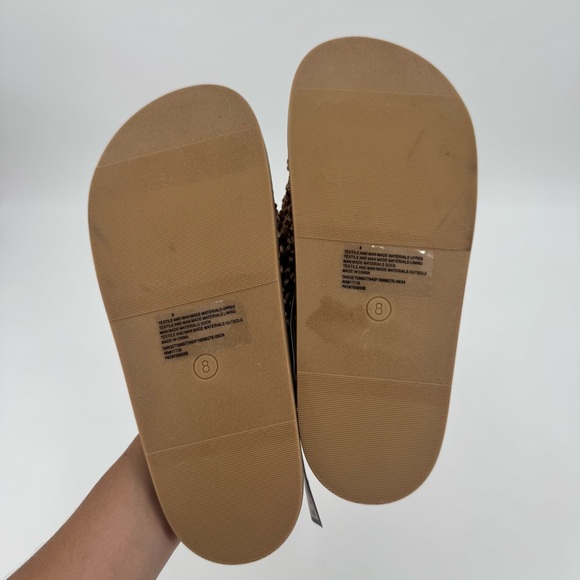 Universal Thread Women's Tan Kylie Woven Two Band Footbed Sandals Size 8 - Picture 8 of 8